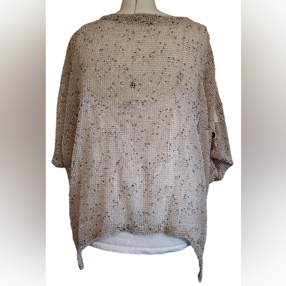 NWOT open-weave, short-sleeved cardigan by Kaktus, women's size 3X. - Picture 2 of 8